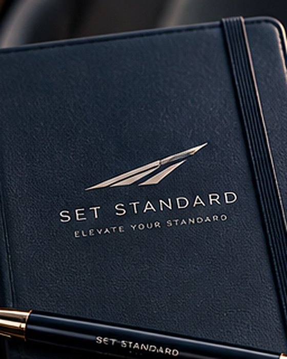 Logbook Notebook, Linen hardcover · Navy