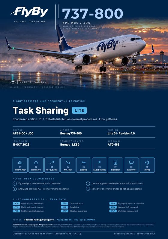 FlyBy 737-800 Task Sharing Lite cover