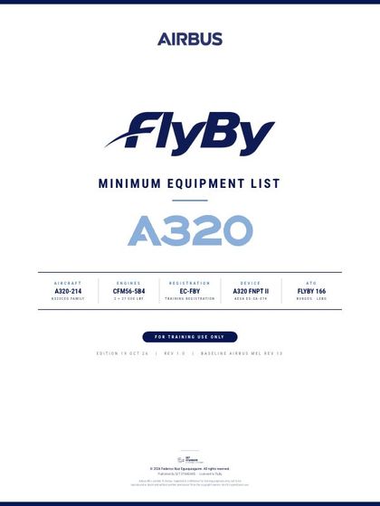 FlyBy A320 Minimum Equipment List cover