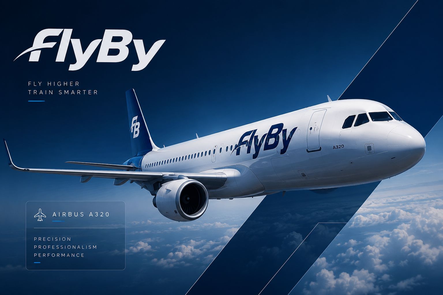 FlyBy Airbus A320 artwork designed by SET STANDARD for the FlyBy booklets